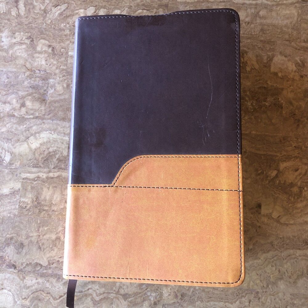Holy Bible NIV Zondervan Brown Beige Like New Leathersoft 2011